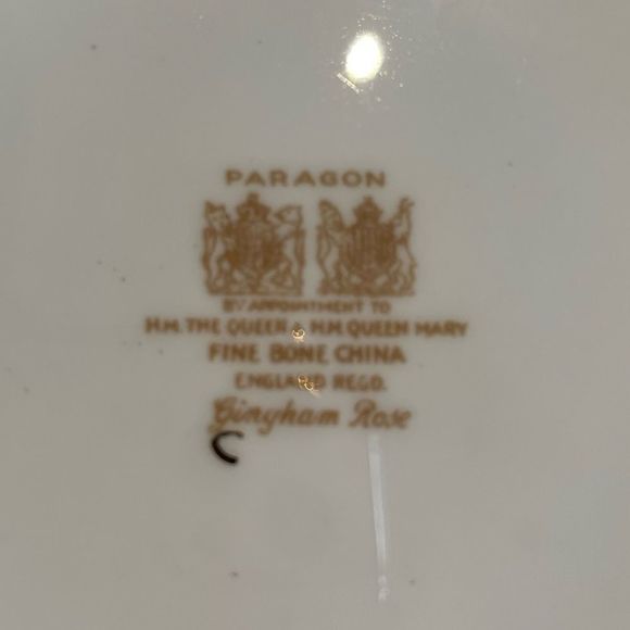 Paragon China Cake plate - Gingham Rose - Picture 2 of 3